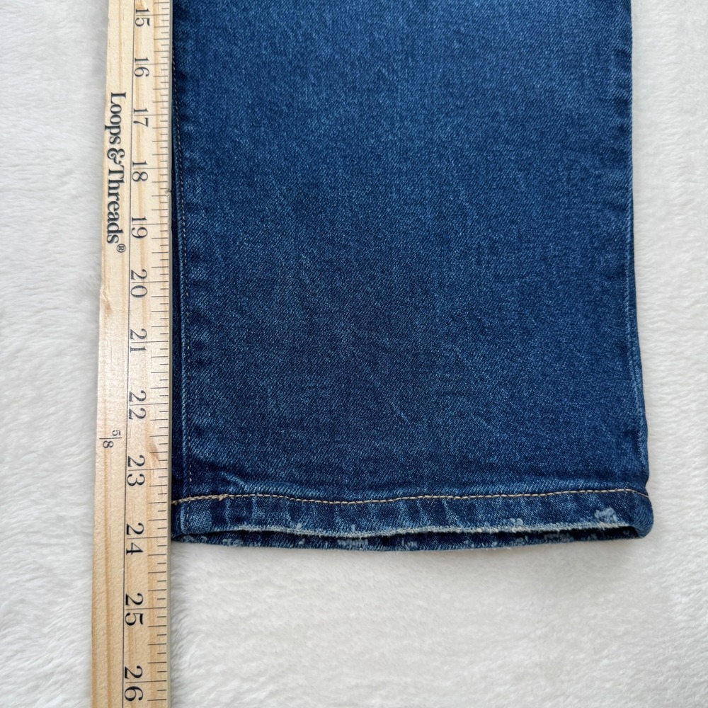 Lane Bryant Jeans Womens 14 Blue Boyfriend Capri Mid Rise Dark Wash Stretch - Picture 6 of 13